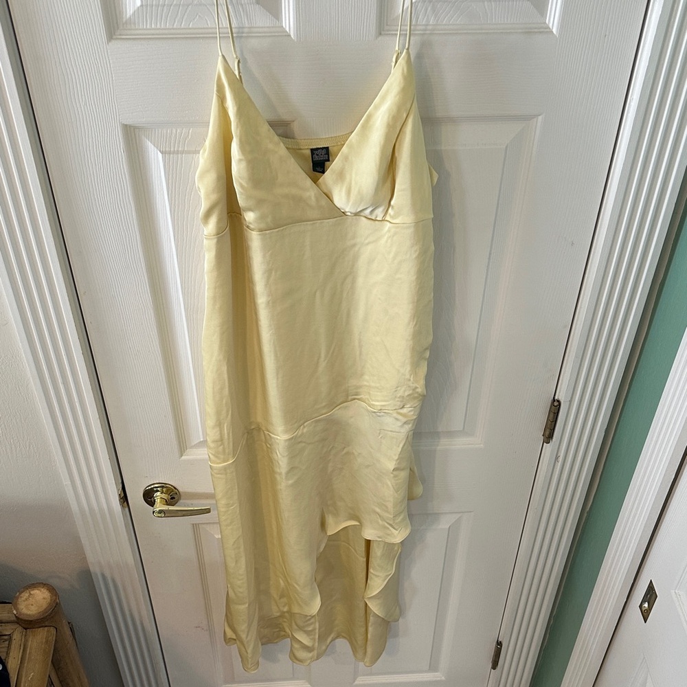 Wild Fable Satin Asymmetrical Maxi A-Line Dress NWT Size L